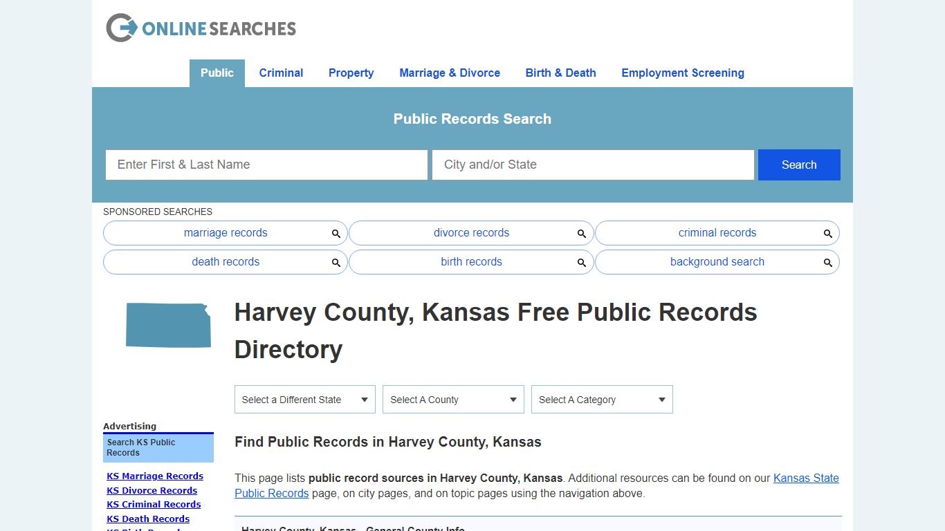 Harvey County, Kansas Public Records Directory